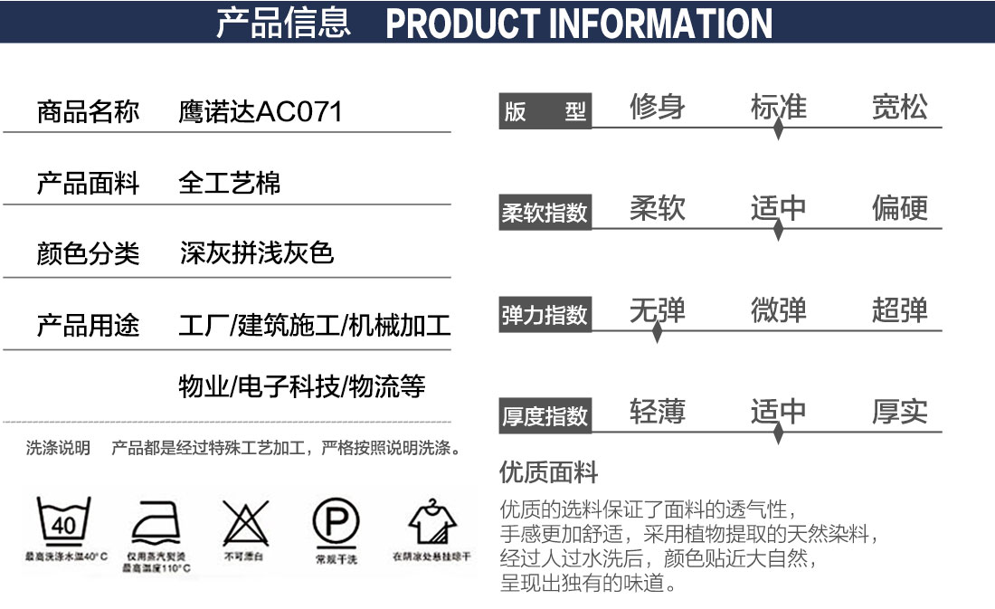 物業工裝產品信息