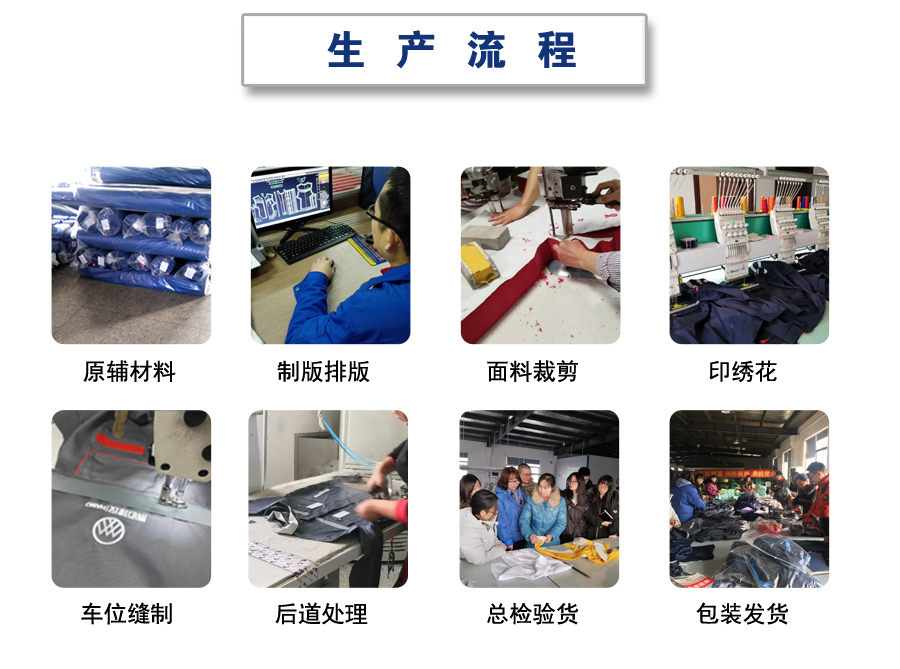 電信寬帶安裝維修工人工作服生產流程